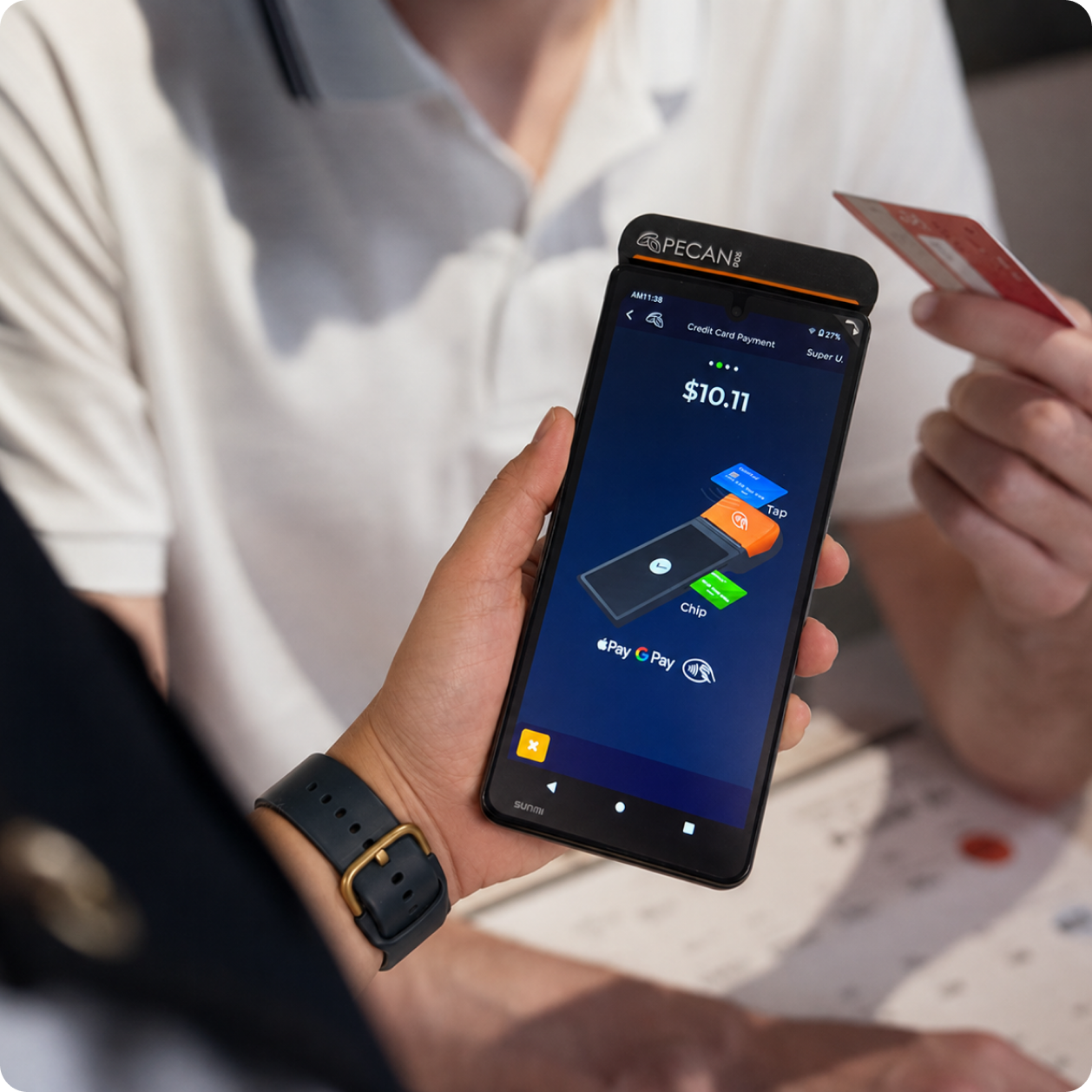 Pecan Mobile handheld payment device